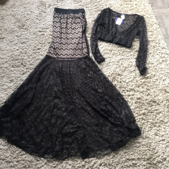 Va va voom sexy 2 piece lace dress size small - Picture 4 of 7